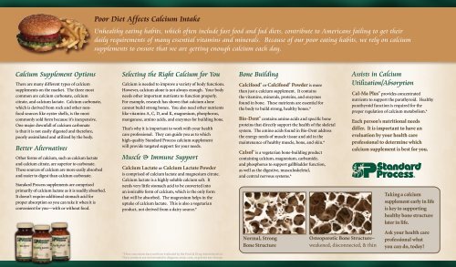 Calcium Supplements Brochure L1300 - Standard Process