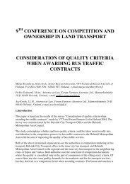 Consideration of Quality Criteria when Awarding Bus Traffic Contracts