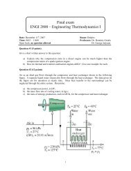 Final exam ENGI 2800 â Engineering Thermodynamics I