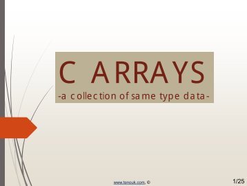 programming in c ppt presentation C programming ppt slides, pdf on data types tenouk c & c++.