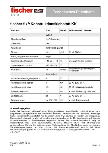 Technisches Datenblatt - Fischer