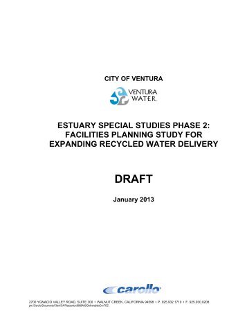 water supply characteristics and facilities - City Of Ventura