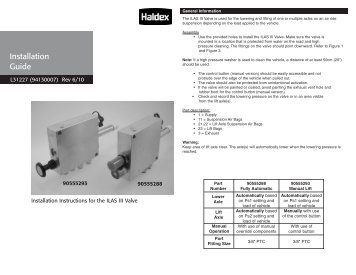 L31227 ILAS III Valve Installation Instruction Guide 6-10 ... - Haldex