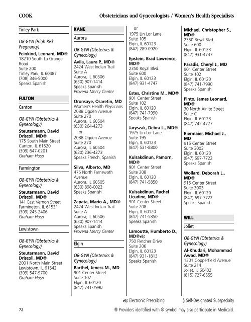 Provider Directory - Aetna Medicare