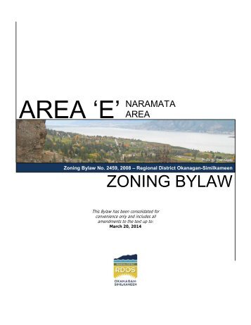 Naramata Zoning Bylaw No. 2459, 2008 - Rdosmaps.bc.ca