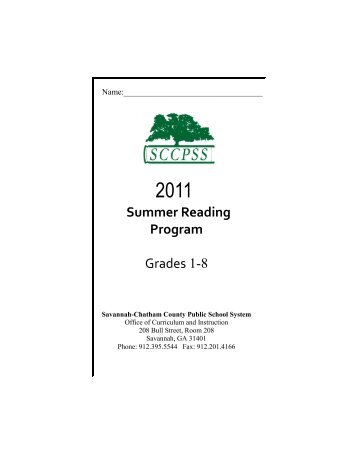 Summer Reading 2011.pdf - Savannah Chatham County Public ...