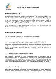 Passaggi preliminari per fondare Pro Loco - UNPLI Veneto