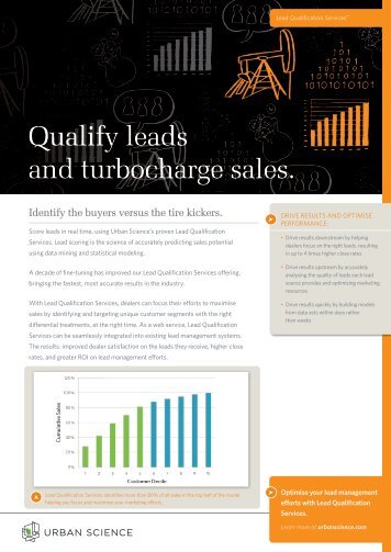 Qualify leads and turbocharge sales. - Urban Science