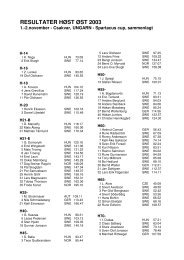 RESULTATER HØST ØST 2003 - høst øst-reisen