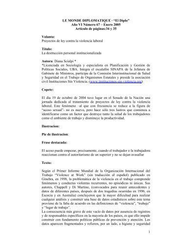 Le Monde Diplomatique[1]. Enero 2005..pdf - Acoso moral