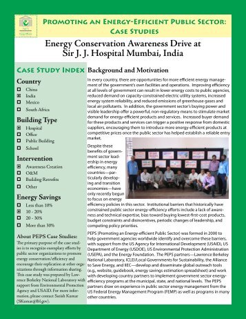 Energy Conservation Awareness Drive at Sir J. J. Hospital Mumbai ...