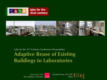 Adaptive Reuse of Existing Buildings to Laboratories