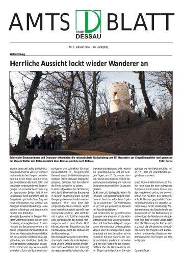 Amtsblatt für die Stadt Dessau – Amtliches ... - Dessau-Roßlau