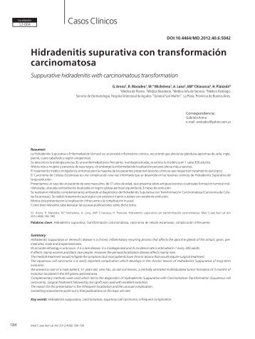 Hidradenitis supurativa con transformaciÃ³n ... - edigraphic.com