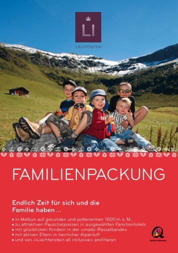 Familienpackung - Liechtenstein Tourismus