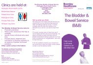 The Bladder & Bowel Service - Bromley Healthcare