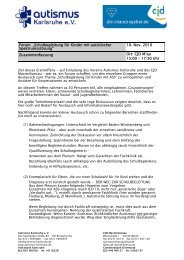 Protokoll November 2010 - Autismus Karlsruhe eV