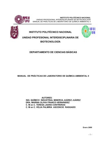 MANUAL DE QUIMICA AMBIENTAL II.pdf - biblioteca upibi - Instituto ...