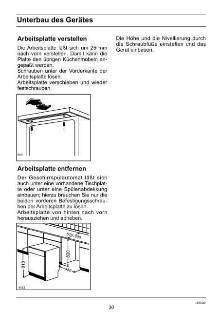 Gebrauchsanweisung GESCHIRR- SPÜLER Modell 114 S mit ...