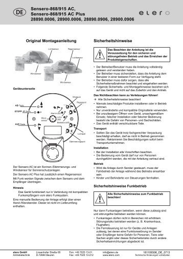 Sensero 868 Sensero 868 Plus - Friedrich-schroeder.de