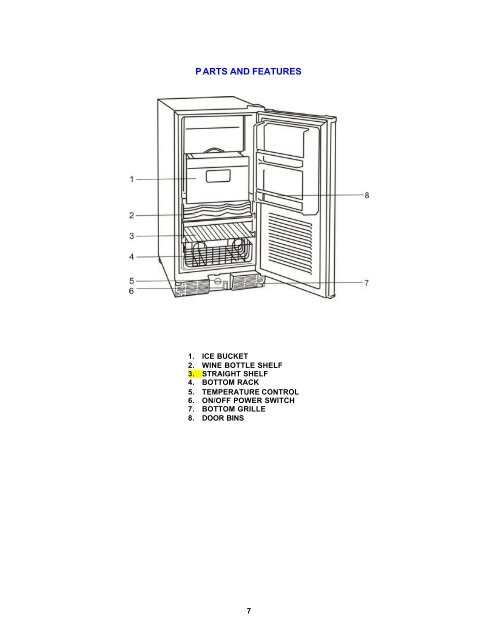 avanti ice maker parts