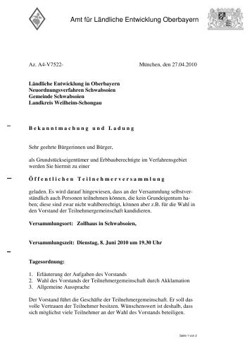 Bekanntmachung und Ladung als PDF-Dokument - Schwabsoien