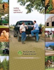 Lending support to rural America™ - AgGeorgia Farm Credit