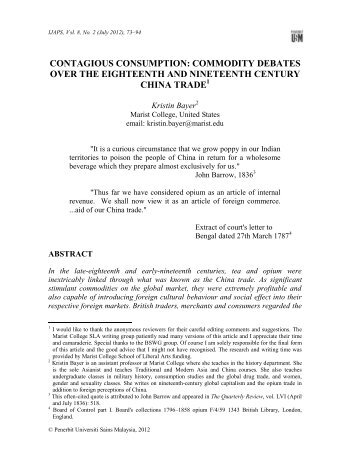 contagious consumption - IJAPS: International Journal of Asia ...