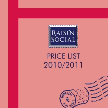 PRICE LIST - Raisin Social