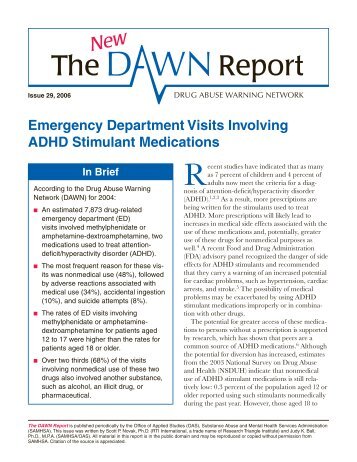 Emergency Department Visits Involving ADHD ... - ADHD Info Centre