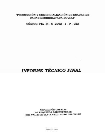 INFORME TECNICO FINAL - Biblioteca Digital de FIA