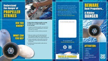 Propeller Injury Awareness Brochure - USCG Office of Boating Safety