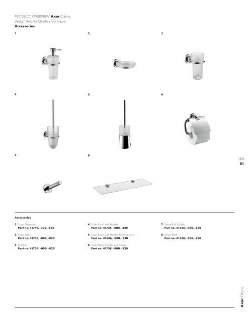 Axor Catalogue - Masco Canada