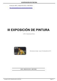 III EXPOSICIÃN DE PINTURA - ARTE, ARQUEOLOGÃA e HISTORIA