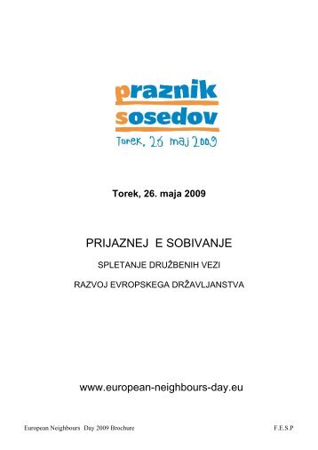 PRIJAZNEJ E SOBIVANJE - European Neighbours' Day