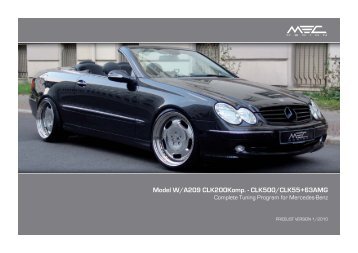 CLK Klasse W209 Preislist EN.indd - MEC DESIGN