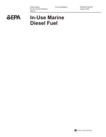 In-use Marine Diesel Fuel - US Environmental Protection Agency