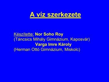 A vÃ­z szerkezete