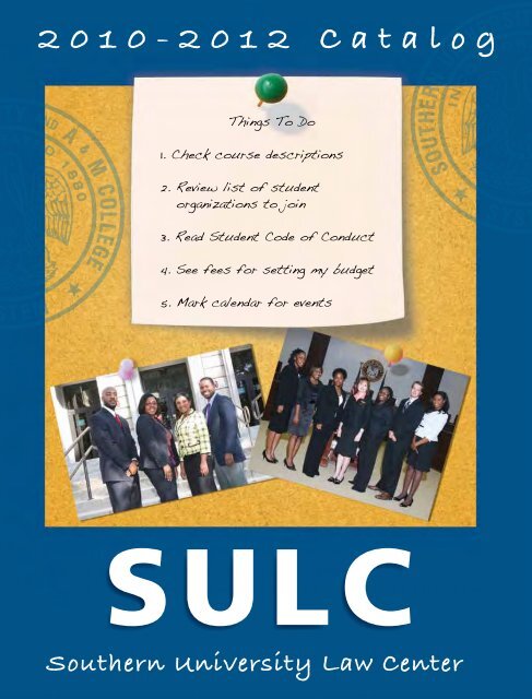 Get the Catalog - Southern University Law Center