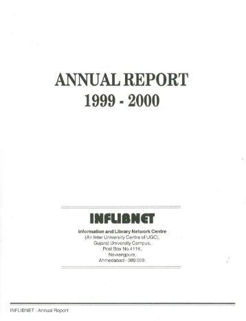 AR - 1999-2000.pdf - INFLIBNET Centre