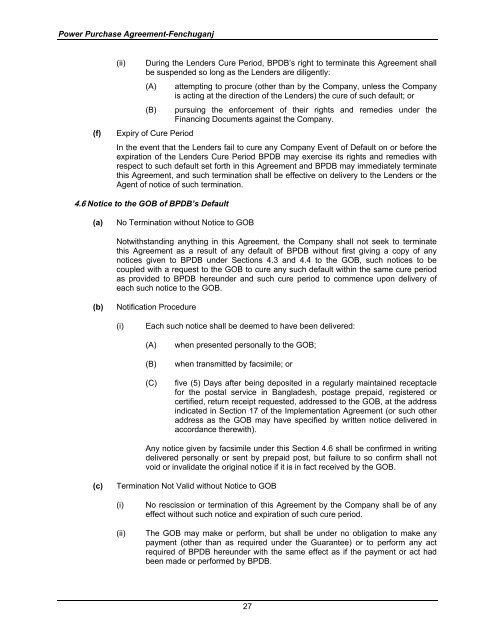 4. power purchase agreement(ppa) - BPDB