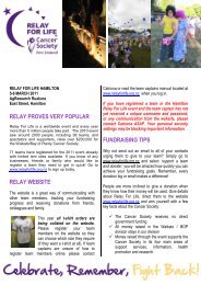 relay proves very popular relay website fundraising ... - Relay For Life