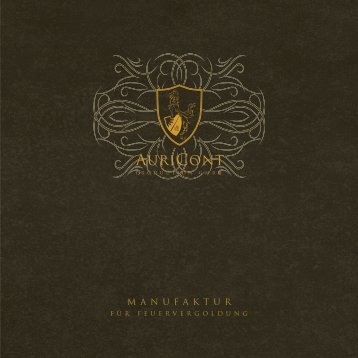 Auricont - Manufaktur fÃ¼r Feuervergoldung - ImagebroschÃ¼re - brandpi