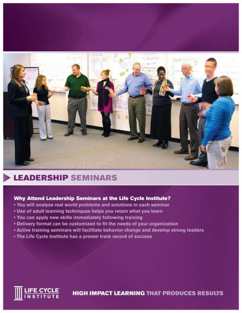 Leadership Seminars Brochure (PDF) - Life Cycle Engineering