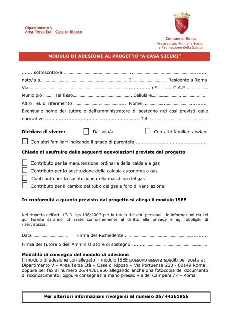 Modulo Di Adesione Romanotizie It