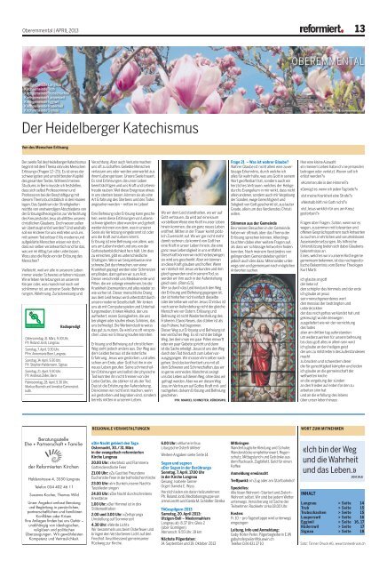 April - Evangelisch-reformierte Kirchgemeinde Trub