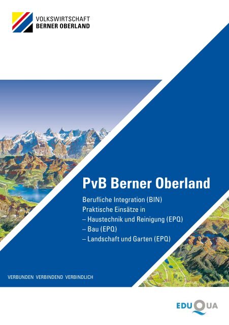 PvB Berner Oberland - Volkswirtschaft Berner Oberland