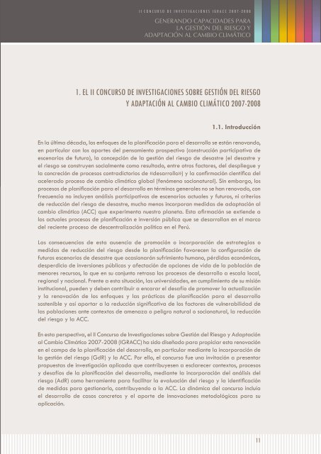 GENERANDO CAPACIDADES PARA LA GEStIóN DEL ... - InfoAndina