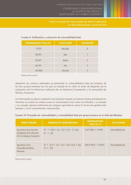 GENERANDO CAPACIDADES PARA LA GEStIóN DEL ... - InfoAndina