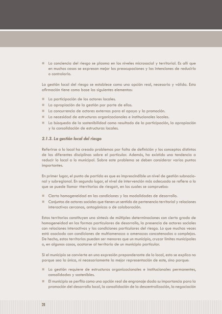 GENERANDO CAPACIDADES PARA LA GEStIóN DEL ... - InfoAndina